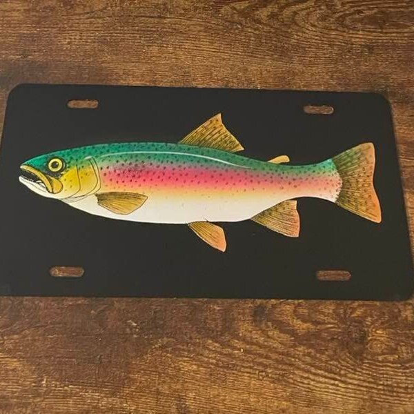 License Plate Trout Etsy