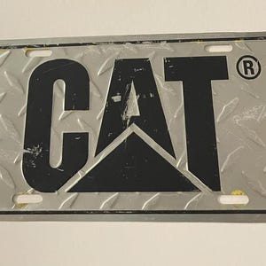 CAT Booster License Plate Caterpillar Heavy Equipment Machinery Diesel Engines