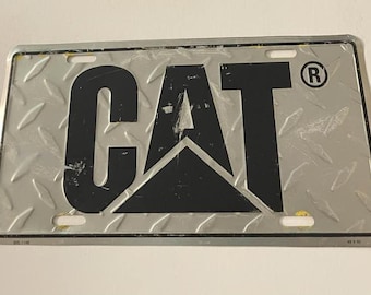 CAT Booster License Plate Caterpillar Heavy Equipment Machinery Diesel Engines