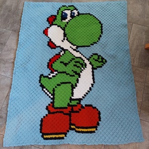Yoshi crochet blanket PATTERN ONLY
