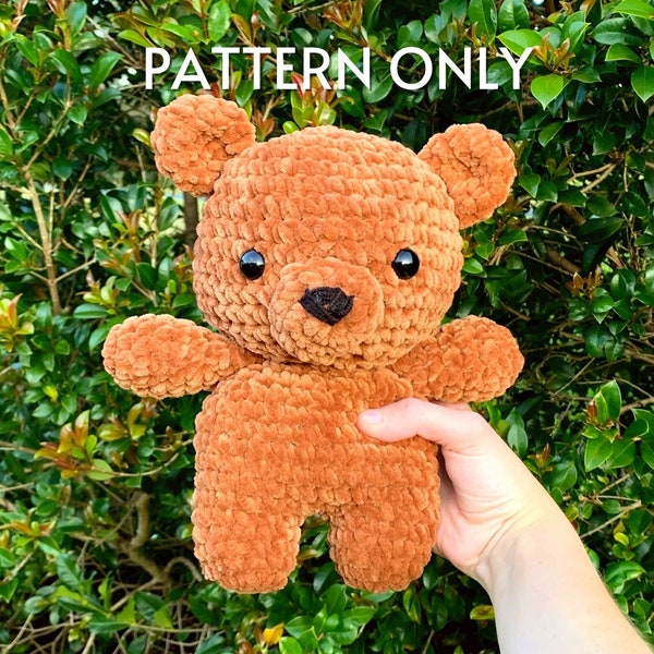 Teddy Bear Crochet Pattern: Taz the Teddy Bear, bear pattern, amigurumi