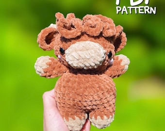 Crochet Highland Cow Pattern Amigurumi Cow Crochet Pattern PDF