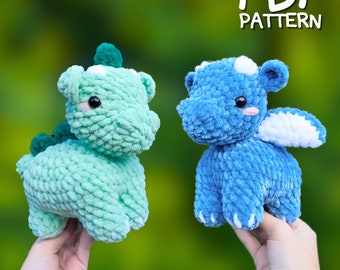 2n1 Dinosaur and Dragon Crochet Pattern - Amigurumi Crochet PDF Pattern