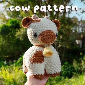 Fluffy Highland Cow, Faux-fur Crocheted Stuffed Animals 