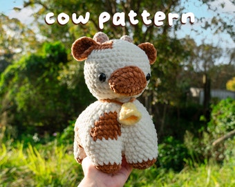 Crochet Cow Pattern Amigurumi Cow with Bell Crochet Pattern PDF