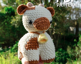 Crochet Cow Pattern Amigurumi Cow with Bell Crochet Pattern PDF