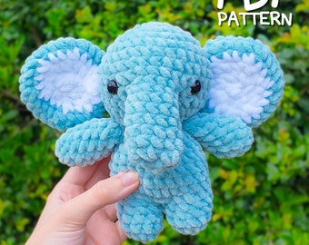 Elephant Crochet Pattern Amigurumi Plush Pattern Elephant Plushie