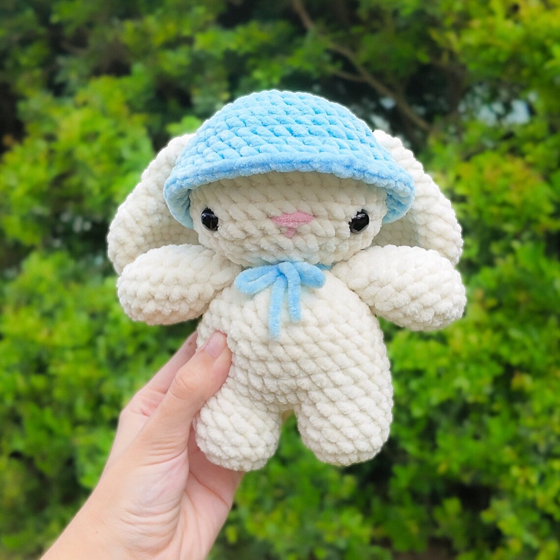 Babyhug Bucket Hat Bunny Applique -Blue main image 1