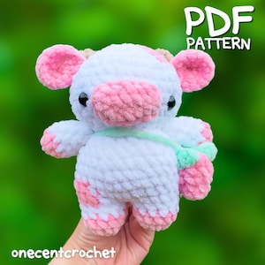 Kuh Häkelanleitung - Amigurumi Kuh Häkelanleitung Erdbeer Kuh