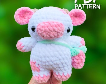 Crochet Cow Pattern - Amigurumi Cow Crochet Pattern Strawberry Cow
