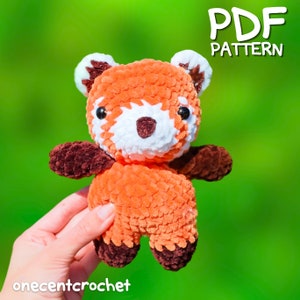 Crochet Red Panda Pattern - Amigurumi Red Panda Bear Crochet Pattern