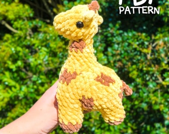 Giraffe Crochet Pattern - Low Sew Amigurumi Giraffe Crochet PDF Pattern