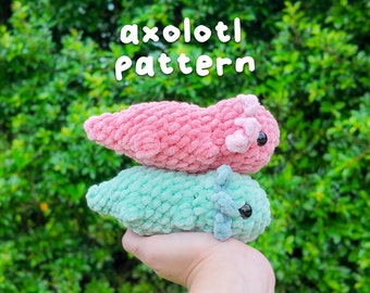 NO SEW Axolotl Crochet Pattern - Amigurumi Crochet Axolotl PDF Pattern