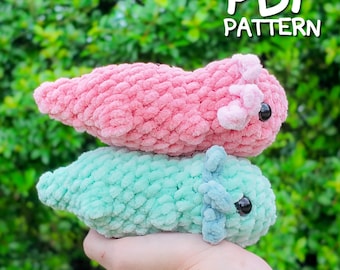 Axolotl Häkelanleitung - KEINE SEW Amigurumi Axolotl PDF Pattern häkeln