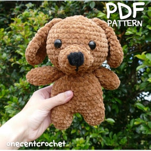 Dog Crochet Pattern, puppy pattern, amigurumi dog pattern