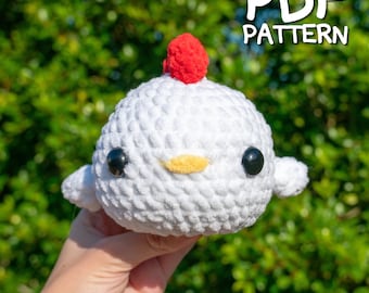 Chicken Crochet Pattern PDF Cute Chicken Plushie Amigurumi Chicken for Crochet Business or Gift