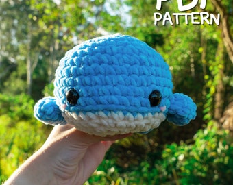Crochet Whale Pattern PDF Pattern Cute Whale Crochet Pattern Amigurumi plushie
