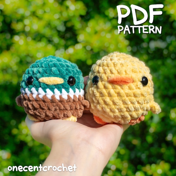 2n1 Duck Crochet Pattern - NO SEW Amigurumi Duck PDF Pattern