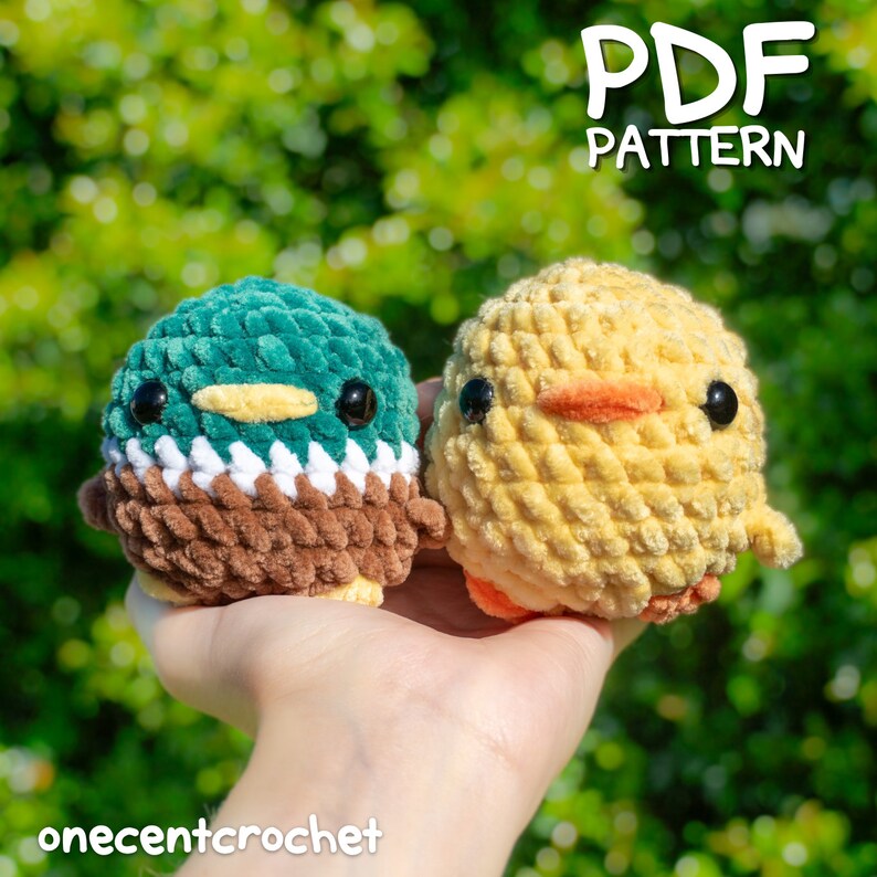 2n1 Duck Crochet Pattern - NO SEW Amigurumi Duck PDF Pattern image 1