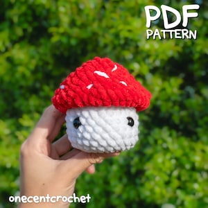 Patrón de setas a crochet - Seta Amigurumi sin costura