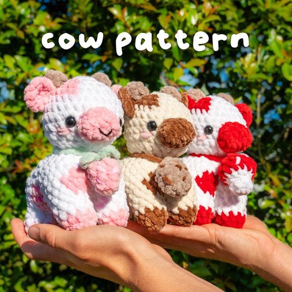 3n1 Cow Crochet Pattern - Amigurumi Crochet Cow PDF Pattern