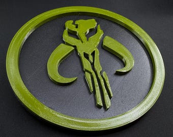 Star Wars Mandolorian Mythosaur Crest Logo Wall Art