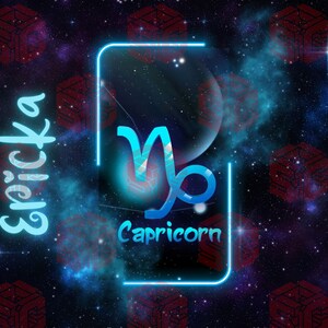 Capricorn 20oz straight tumbler png wrap