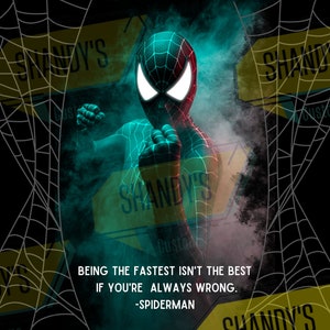 Spiderman quote 20oz straight tumbler wrap