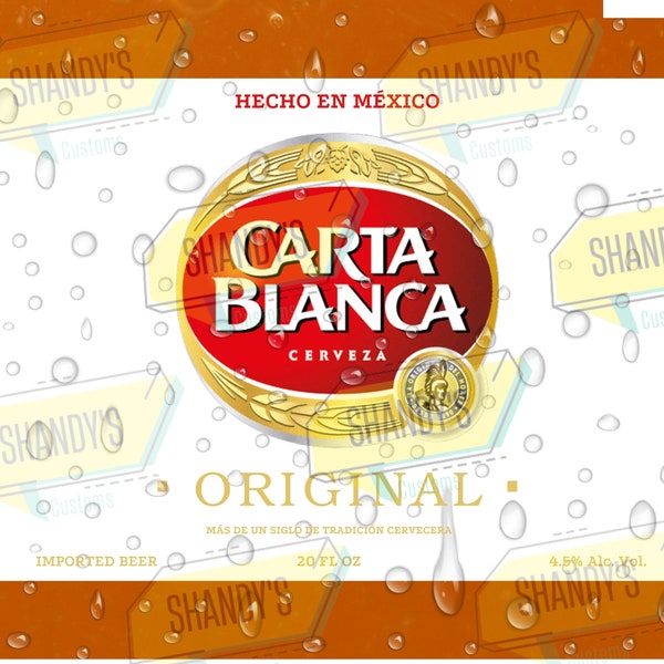 Carta Blanca png wrap/20oz straight tumbler