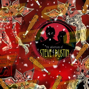Dustin and Steve 20oz tumbler png wrap