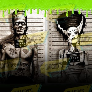 Frankenstein mugshot 20oz tumbler/png