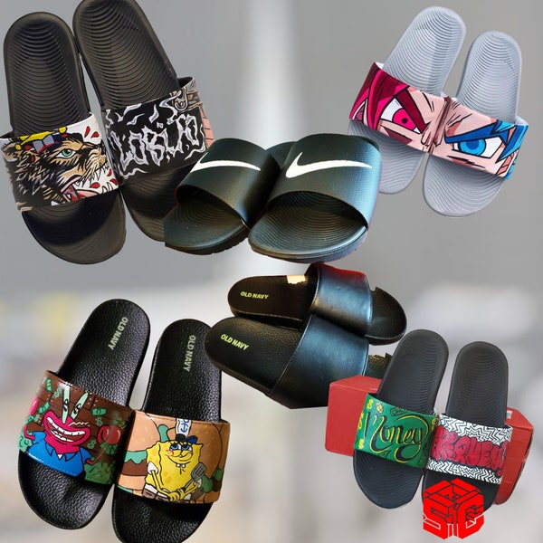 Nike Slides Custom - Etsy