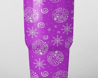 Festive Holiday Full Wrap Design Laser Files for Tumblers, Bottles, Cups or Glasses