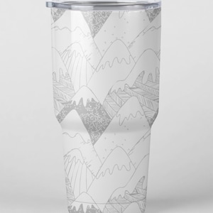 Cool Mountains Full Wrap Design Laser Files for Tumblers, Bottles, Cups or Glasses