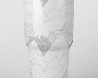 Cool Mountains Full Wrap Design Laser Files for Tumblers, Bottles, Cups or Glasses