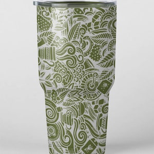 Tea Time Full Wrap Design Laser Files for Tumblers, Bottles, Cups or Glasses