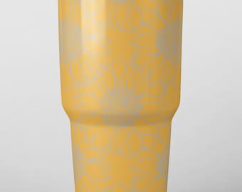 Sunflowers Full Wrap Design Laser Files for Tumblers, Bottles, Cups or Glasses