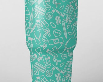 Medical Motif Full Wrap Design Laser Files for Tumblers, Bottles, Cups or Glasses