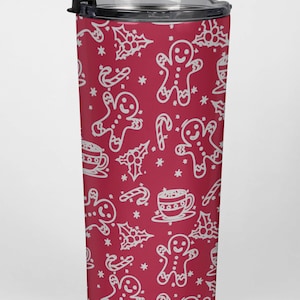 Gingerbread Christmas Holiday Full Wrap Design Laser Files for Tumblers, Bottles, Cups or Glasses