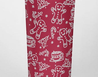 Gingerbread Christmas Holiday Full Wrap Design Laser Files for Tumblers, Bottles, Cups or Glasses