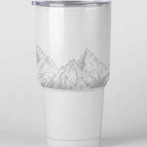 Snowy Mountains Full Wrap Design Laser Files for Tumblers, Bottles, Cups or Glasses