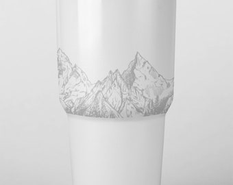 Snowy Mountains Full Wrap Design Laser Files for Tumblers, Bottles, Cups or Glasses