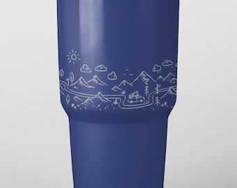 Van Life Road Trip Full Wrap Design Laser Files for Tumblers, Bottles, Cups or Glasses