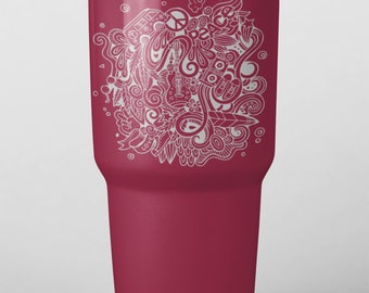 70's Retro Squarish Design Laser Files for Engraving