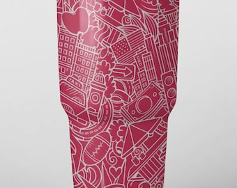 NYC New York Full Wrap Design Laser Files for Tumblers, Bottles, Cups or Glasses