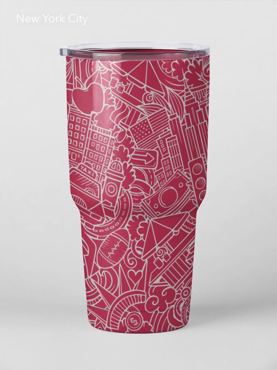 NYC New York Full Wrap Design Laser Files for Tumblers, Bottles 