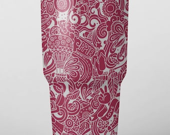 70's Theme Full Wrap Design Laser Files for Tumblers, Bottles, Cups or Glasses