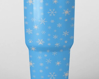 Winter Snowflakes Full Wrap Design Laser Files for Tumblers, Bottles, Cups or Glasses