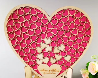 Wedding Heart Guestbook, Files for Laser Cutting