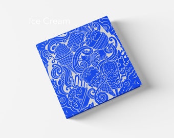 Ice Cream Squarish Design Laser Files for Engraving